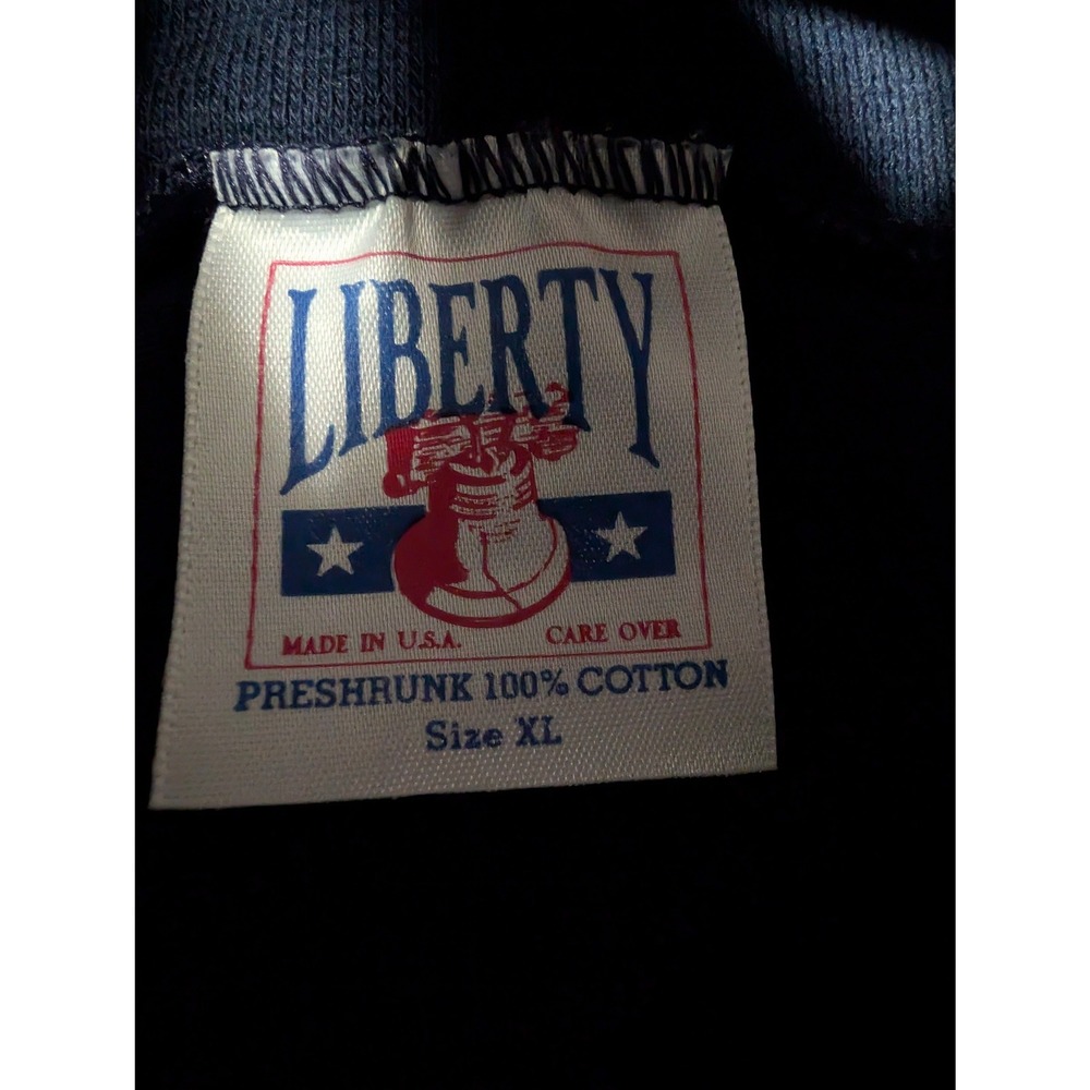 Vintage Liberty NYPD Police Dept Turtleneck Shirt Navy Blue Cotton Mens XL USA - Picture 3 of 7